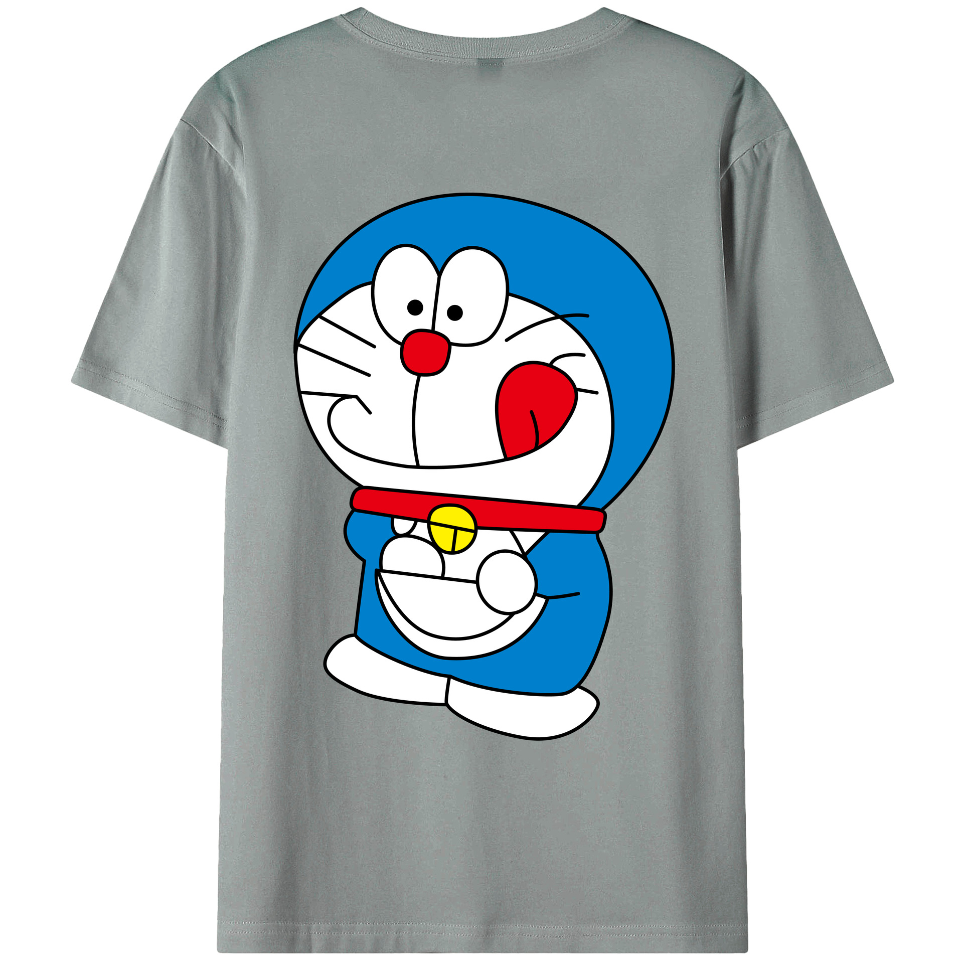 （画像用） ドラえもん Doraemon 綿100％ メンズ半袖Tシャツ（バックプリント） 通気性